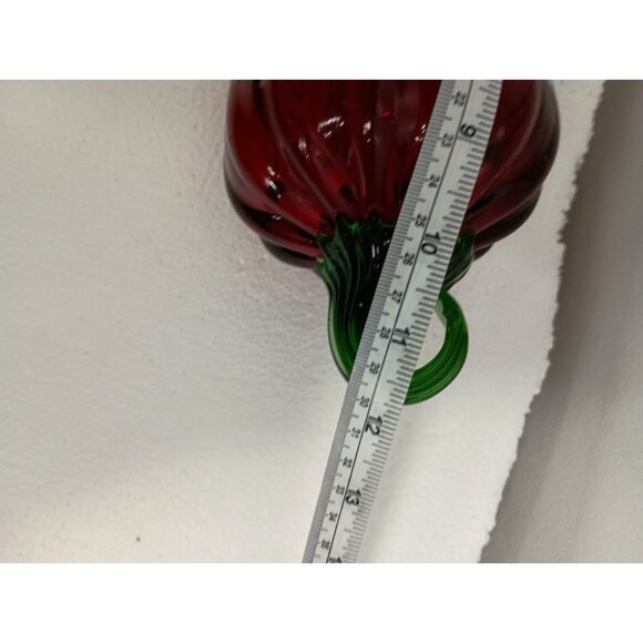 Vintage Hand Blown Art Glass Large Red Chili Pepper Figurine Paperweight 11.5" - Picture 8 of 8